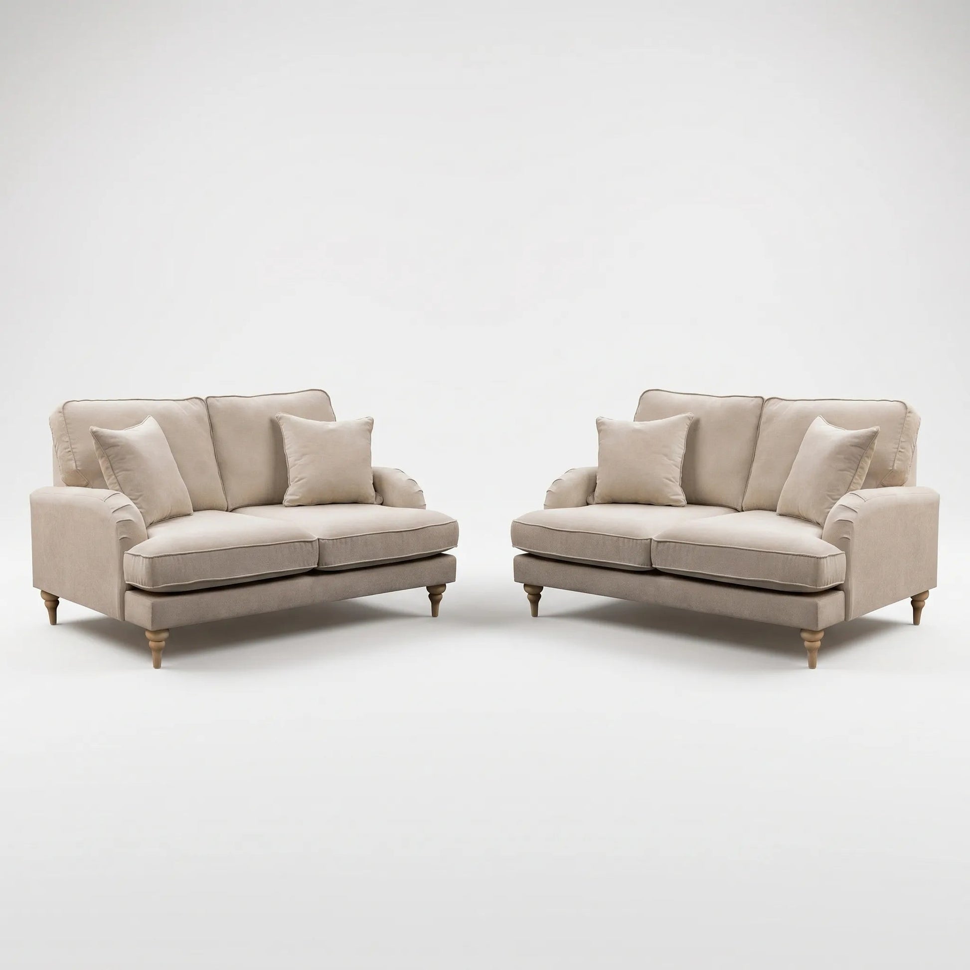 Livie Cream Fabric 2+2 Sofa Set - Furniture Instore
