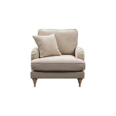 Livie Cream Fabric Armchair