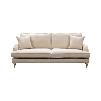 Livie Cream Fabric Three Seater