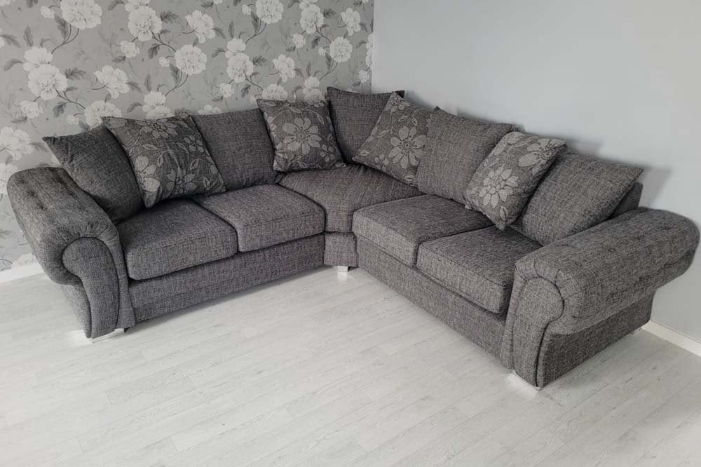 Malmo Grey Fabric Corner Sofa - Furniture Instore