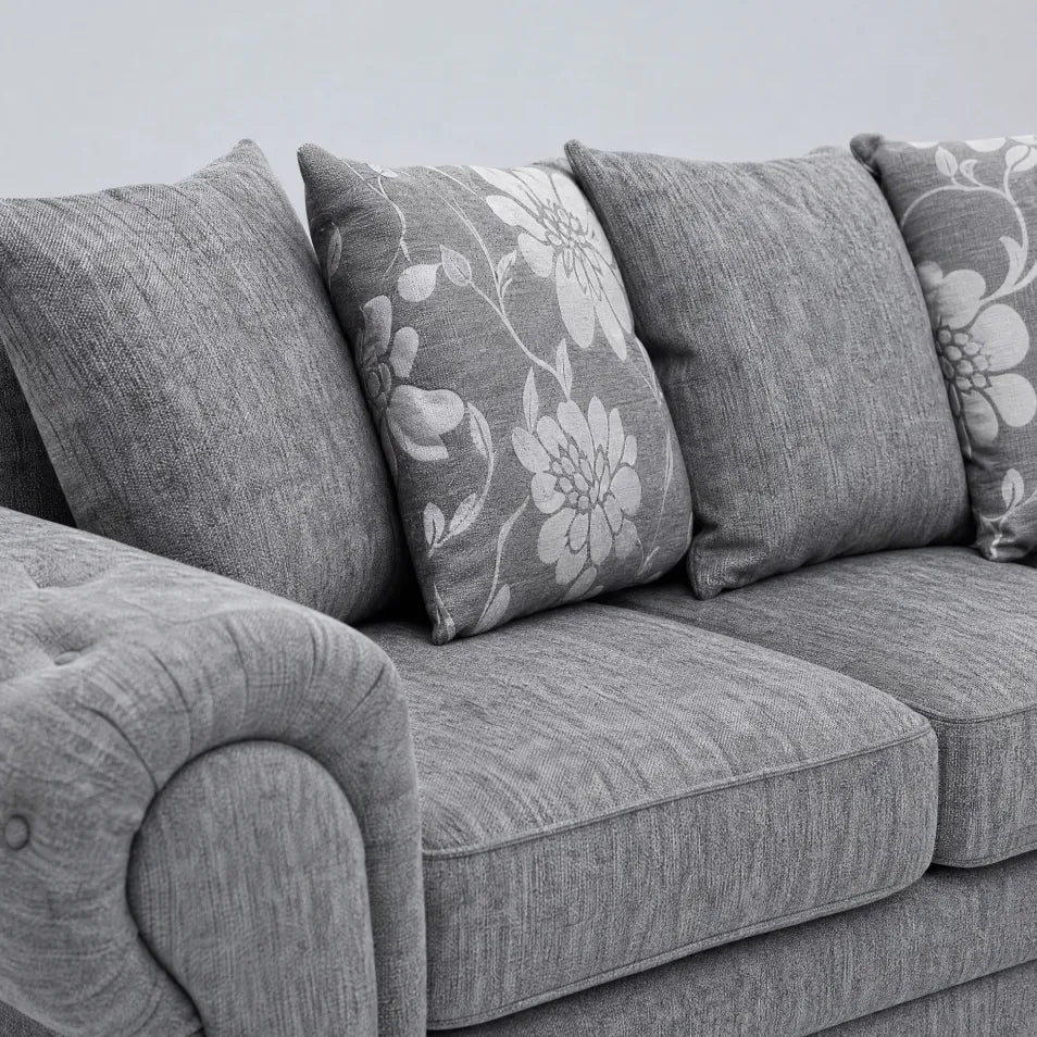 Malmo Grey Fabric Corner Sofa - Furniture Instore