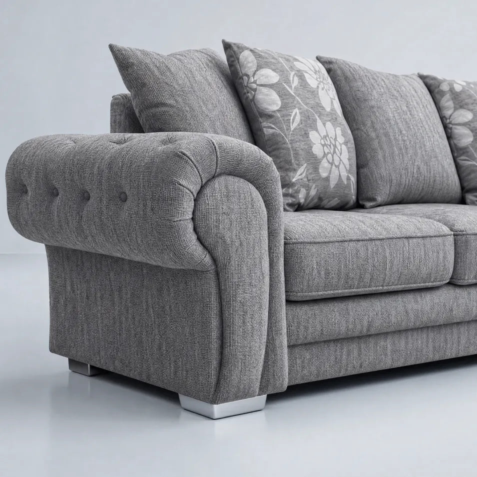 Malmo Grey Fabric Corner Sofa - Furniture Instore