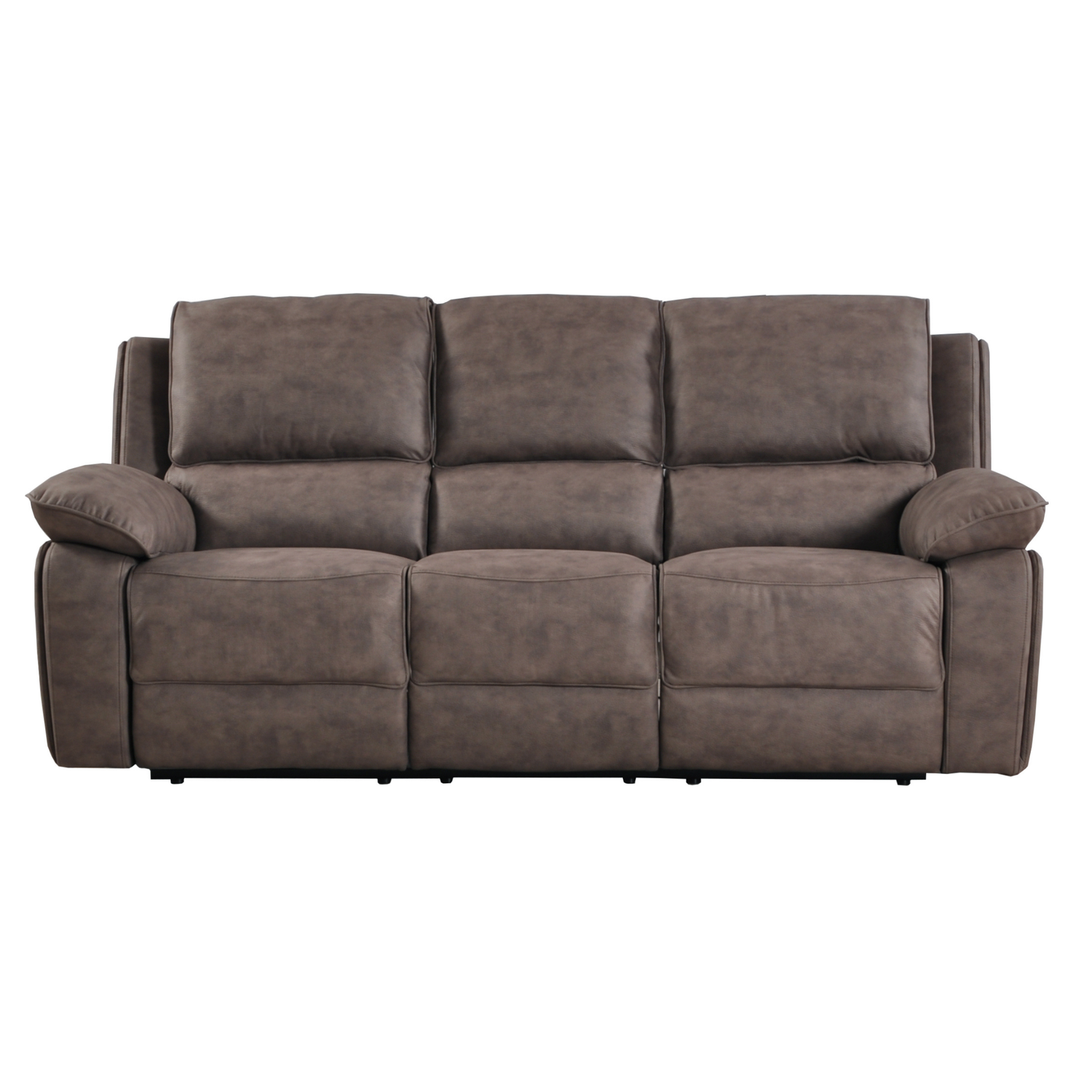 Brown leather sofa on a white background