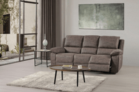 Maple Brown Suede Fabric Electric Recliner 3+2+1 Seater Sofa Set - Furniture Instore