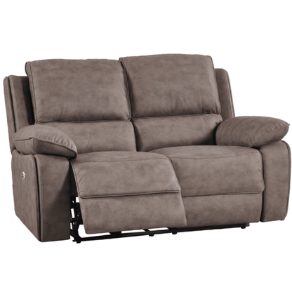 Gray reclining sofa on a white background