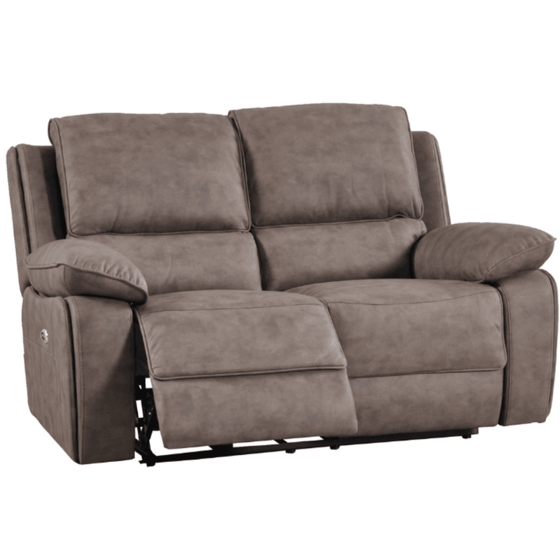 Gray reclining sofa on a white background