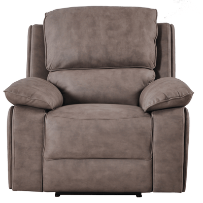 Maple Brown Suede Fabric Electric Recliner Armchair