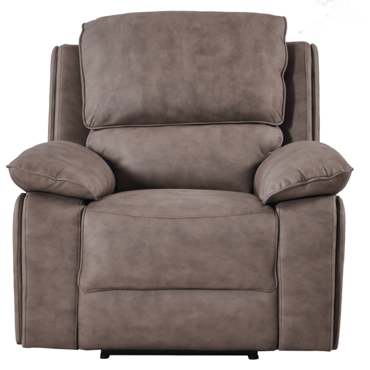 Brown recliner chair on a white background