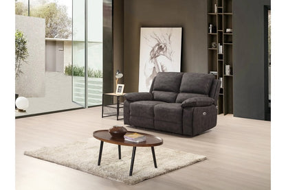 Maple Grey Suede Fabric Electric Recliner 2+1+1 Seater Sofa Set
