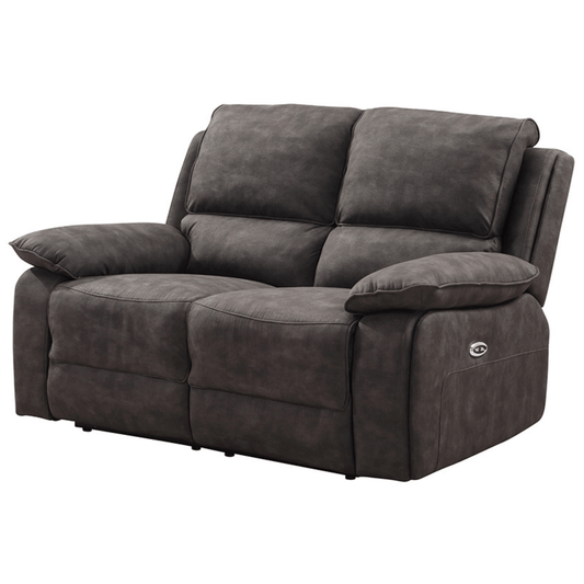 Gray reclining sofa on a white background