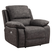 Maple Grey Suede Fabric Electric Recliner Armchair