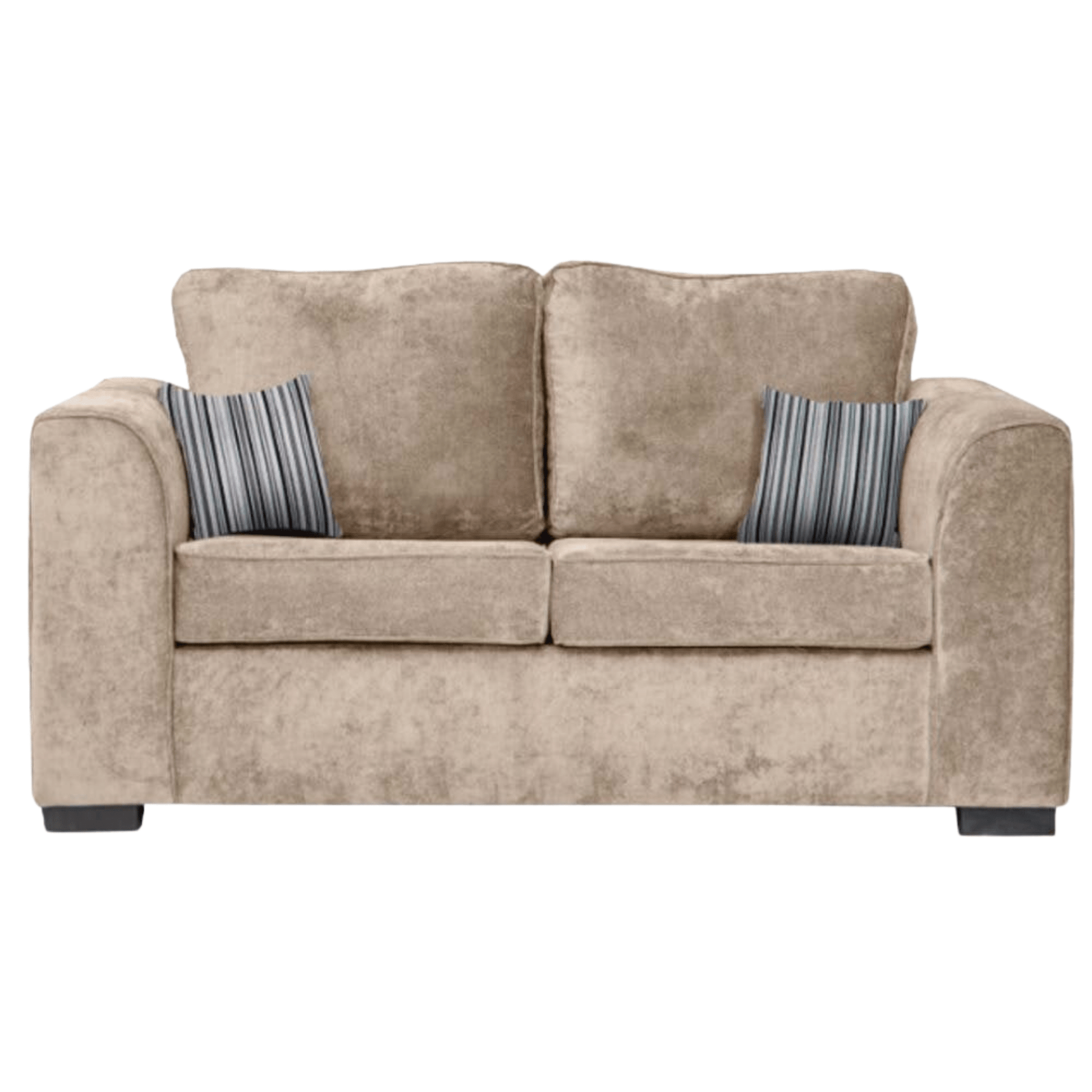 Nancy beige 2-seater sofa with plush cushions and modern design, front-facing on a clean white background