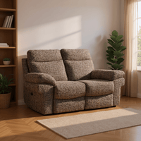 Tanya Brown Fabric Electric Recliner 3+2 Seater Sofa Set - Furniture Instore