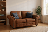 Oakland Tan Suede 2 Seater Sofa - Furniture Instore