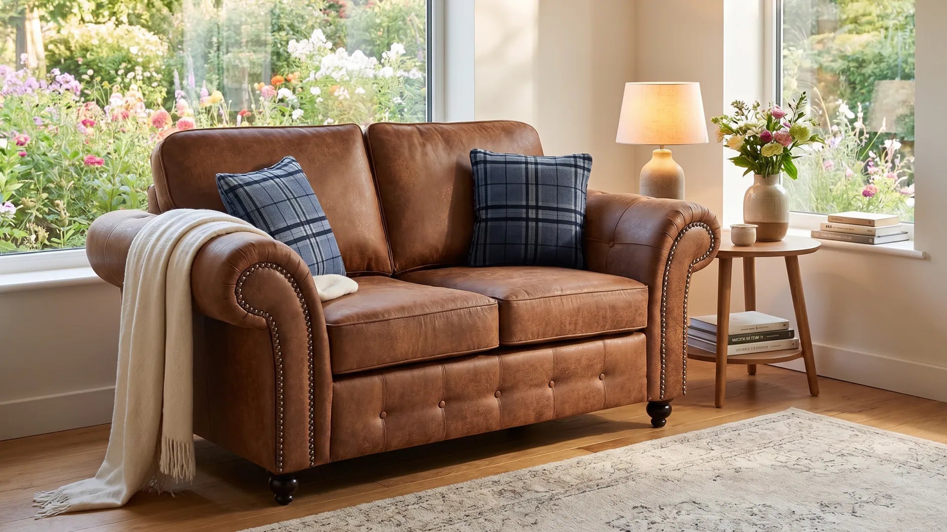 oakland-tan-suede-2-seater-sofa