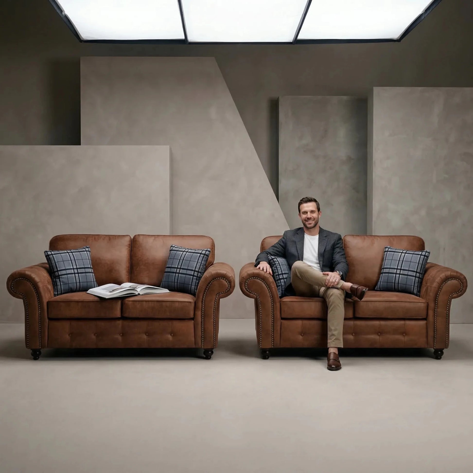 oakland-tan-suede-two-plus-two-sofa-set