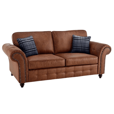 Oakland Tan Suede 3 Seater Sofa