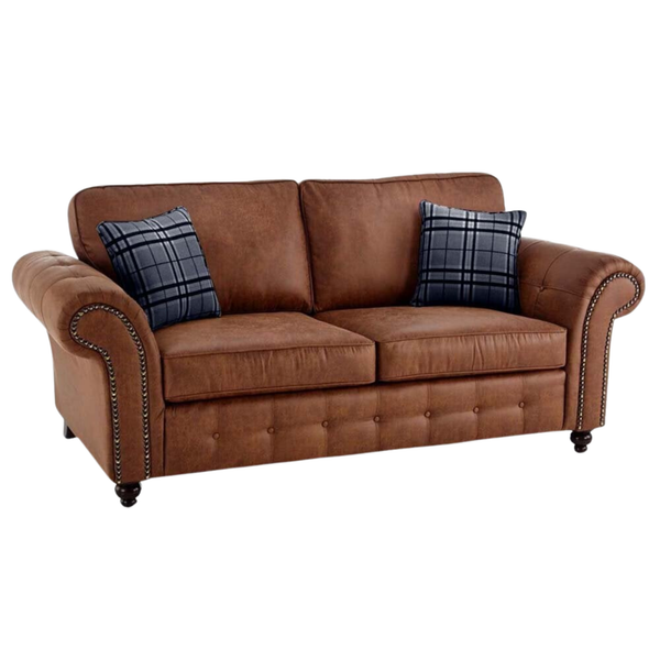 Oakland Tan Suede 3 Seater Sofa