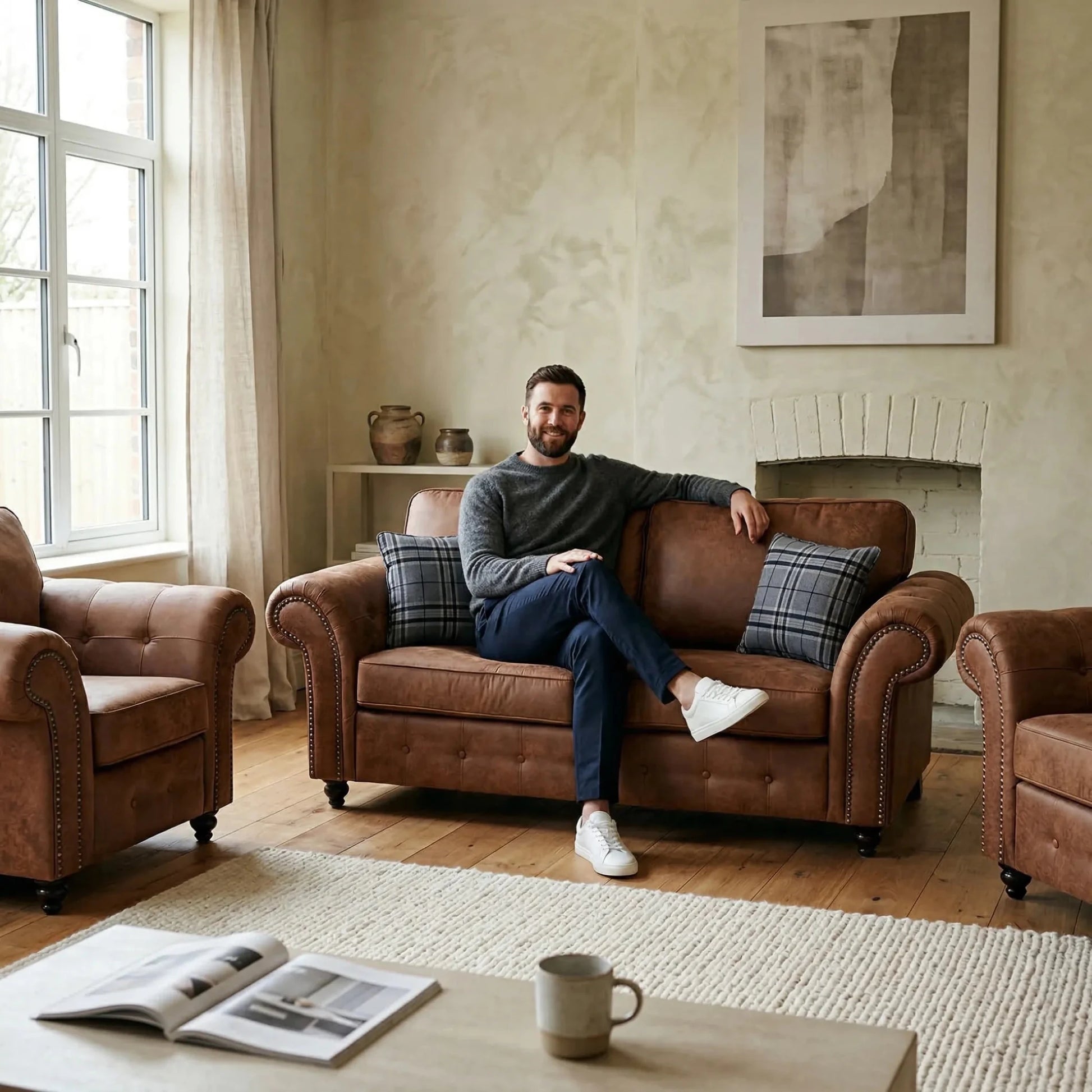 oakland-suede-tan-armchair-sofa-set
