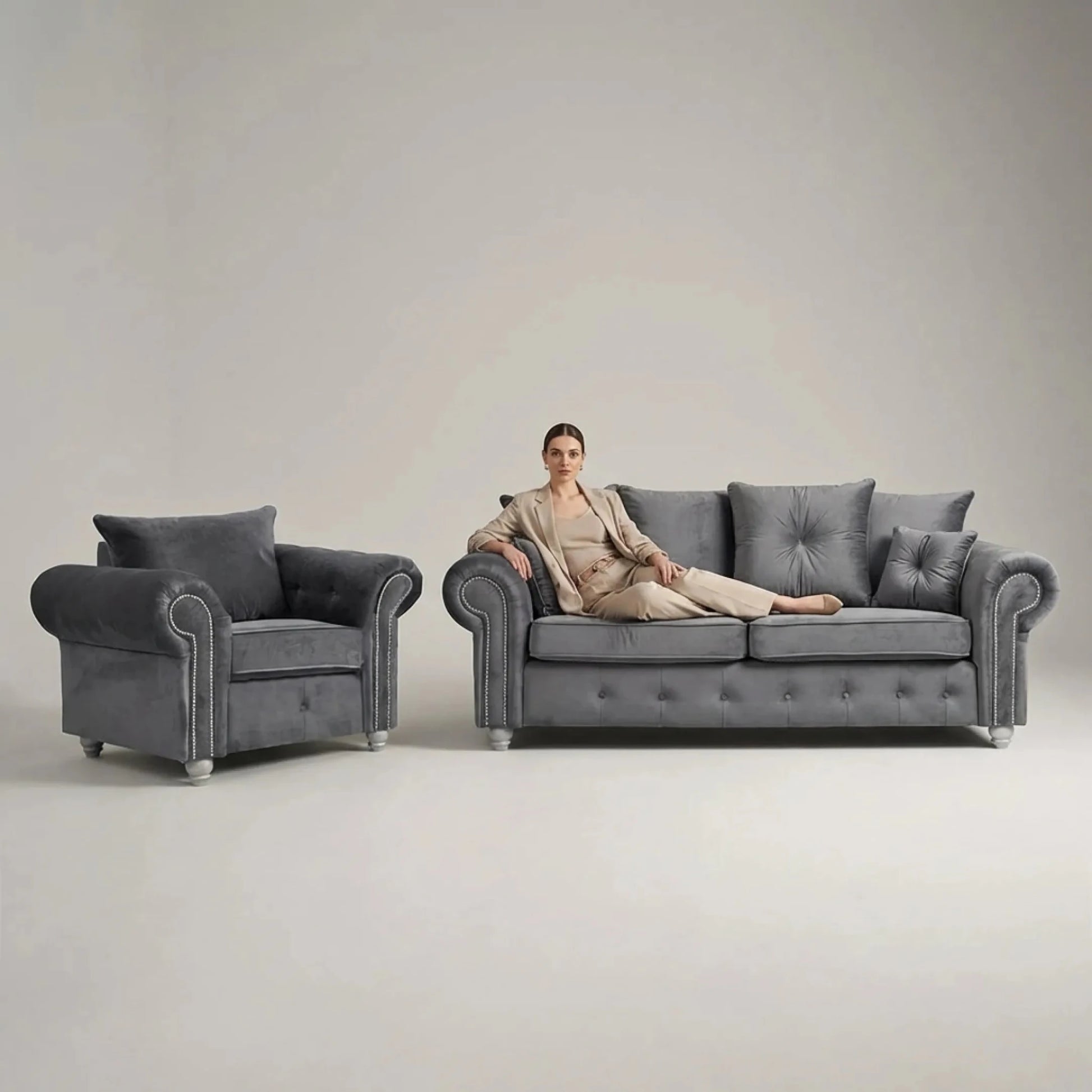 grey-fabric-velvet-sofa-set