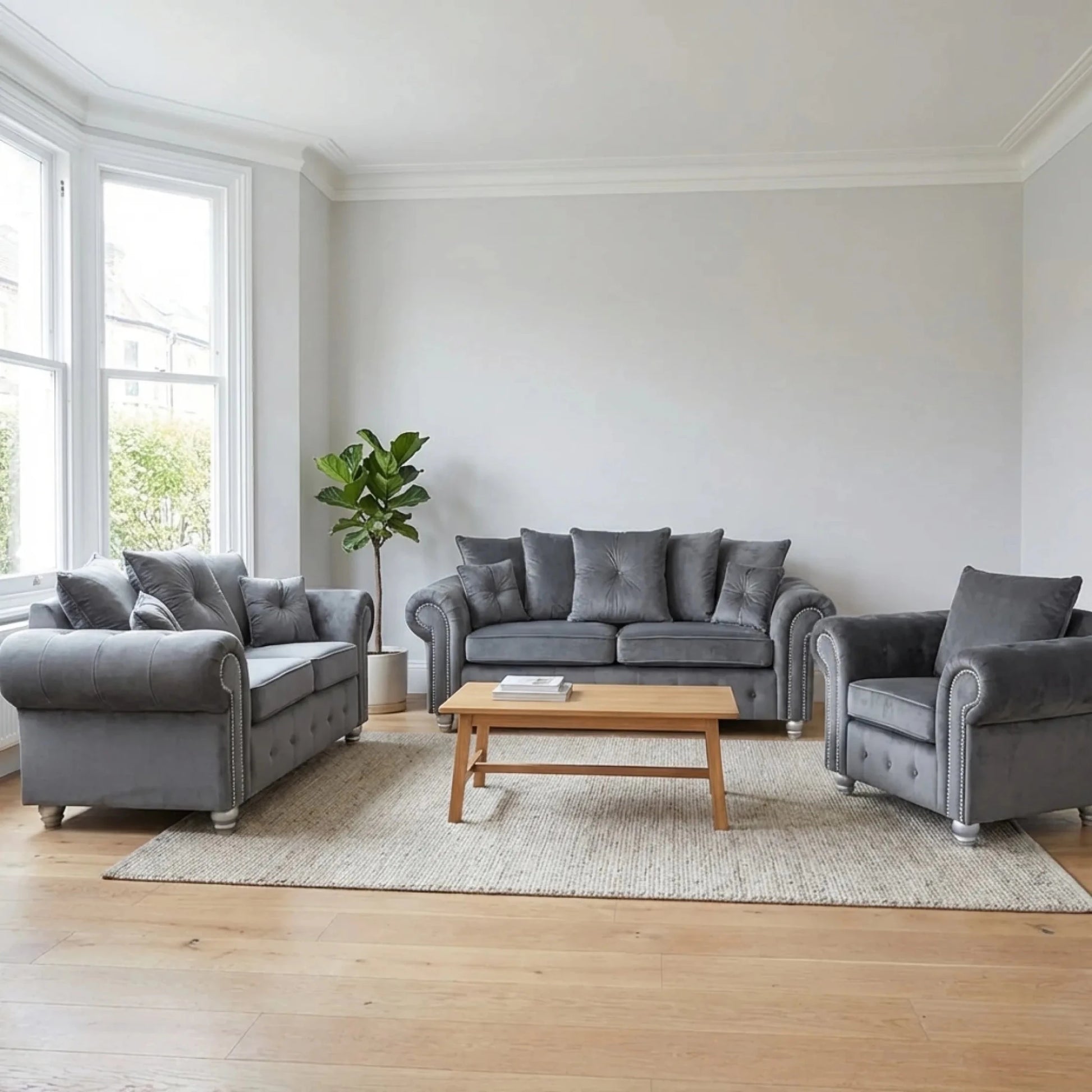 grey-fabric-velvet-sofa-set