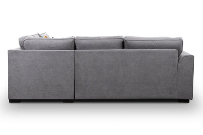 Orka Grey Fabric Left Hand Corner Sofa - LHC - Furniture Instore