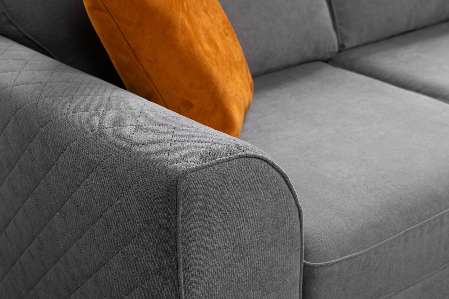 Orka Grey Fabric Left Hand Corner Sofa - LHC - Furniture Instore