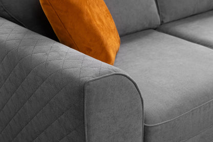 Orka Grey Fabric Left Hand Corner Sofa - LHC - Furniture Instore