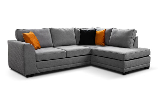 Orka Grey Fabric Right Hand Corner Sofa - RHC - Furniture Instore