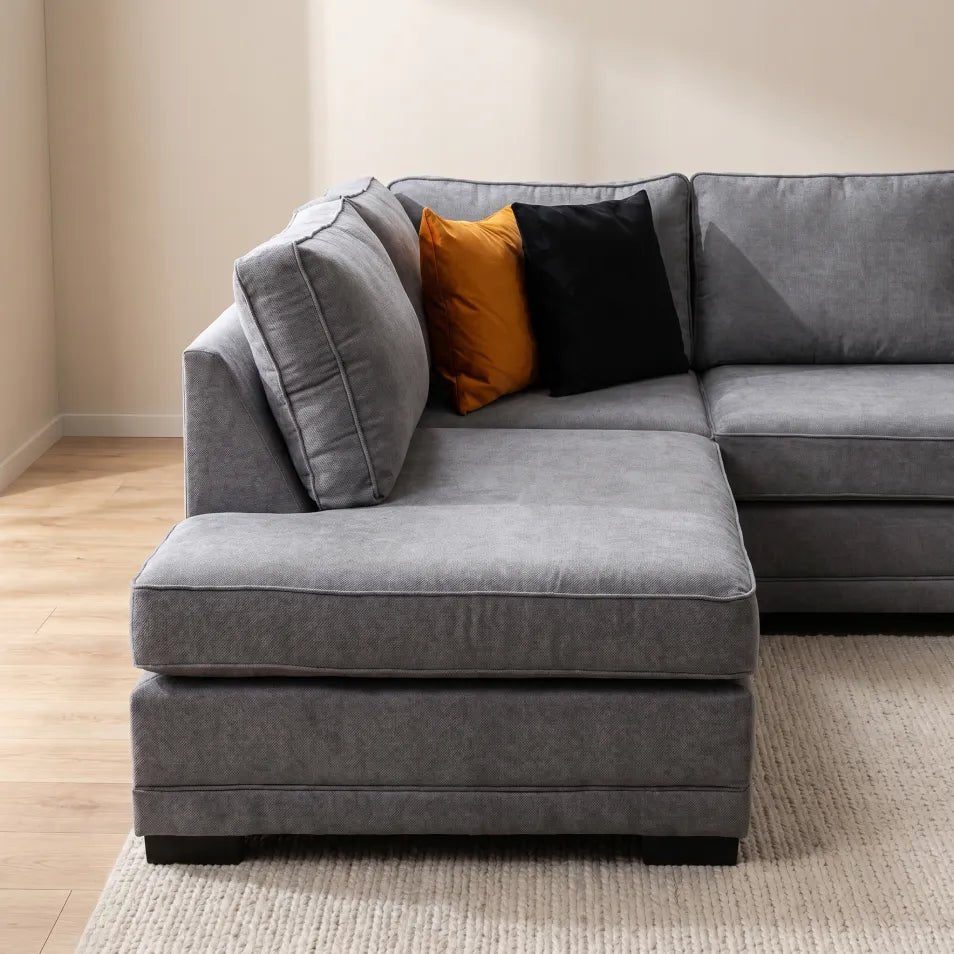 Orka Sofa Grey Fabric Left Hand Corner Sofa - LHC - Furniture Instore