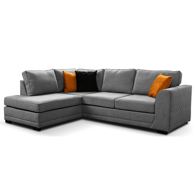 Orka Sofa Grey Fabric Left Hand Corner Sofa - LHC