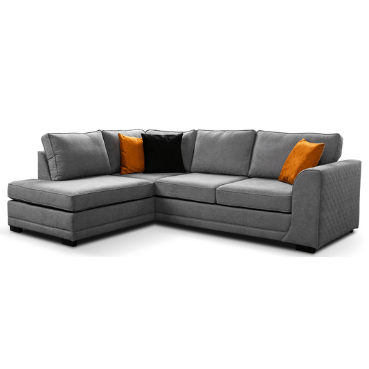 Orka Sofa Grey Fabric Left Hand Corner Sofa - LHC - Furniture Instore