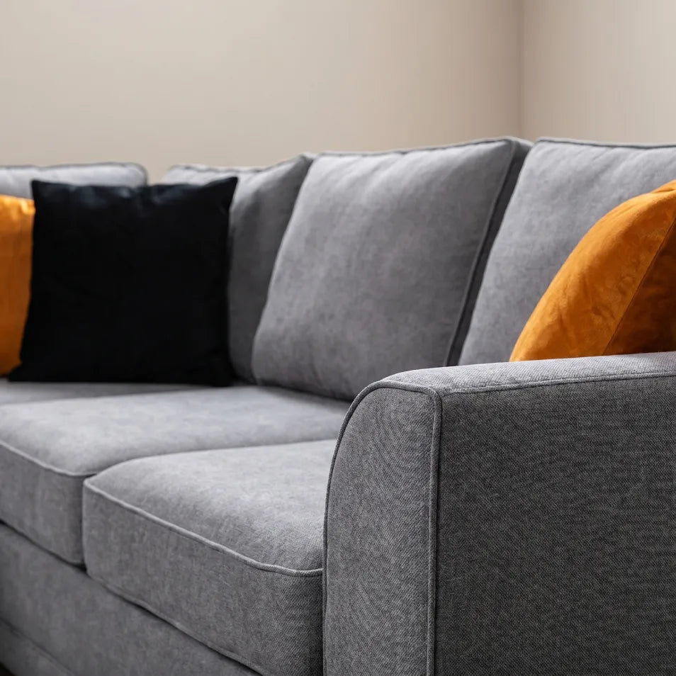 Orka Sofa Grey Fabric Left Hand Corner Sofa - LHC - Furniture Instore