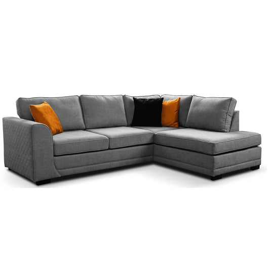 Orka Sofa Grey Fabric Right Hand Corner Sofa - RHC - Furniture Instore
