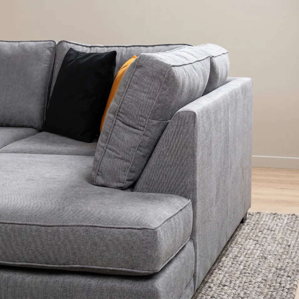 Orka Sofa Grey Fabric Right Hand Corner Sofa - RHC - Furniture Instore