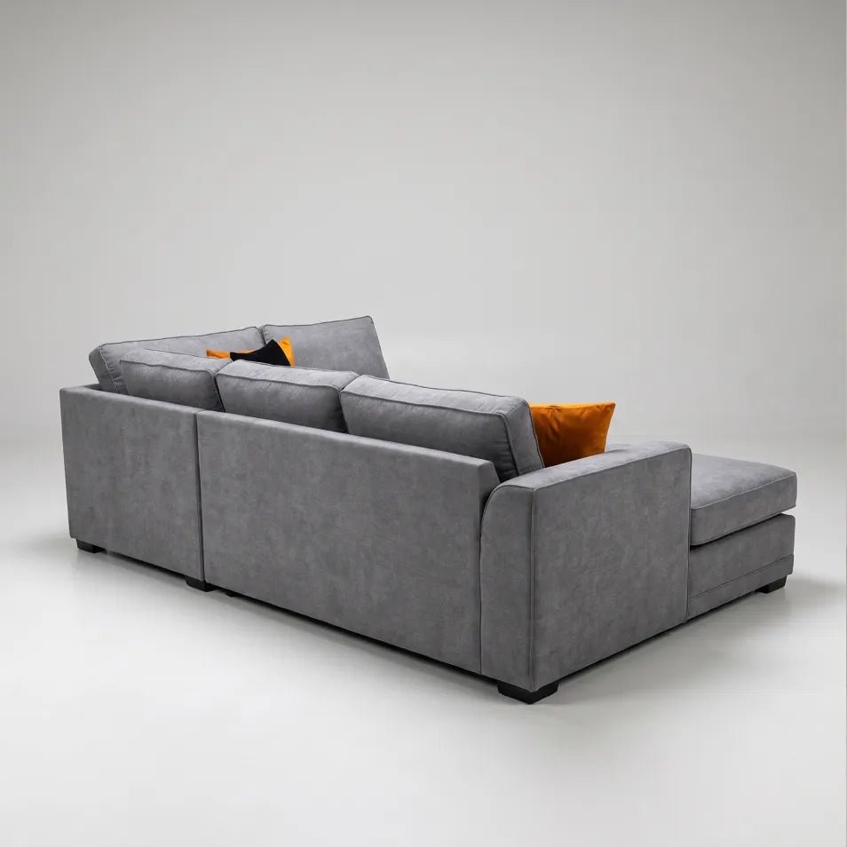 Orka Sofa Grey Fabric Right Hand Corner Sofa - RHC - Furniture Instore
