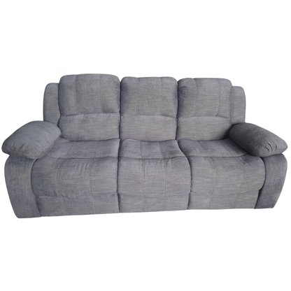 grey fabric sofa on a white background front facing
