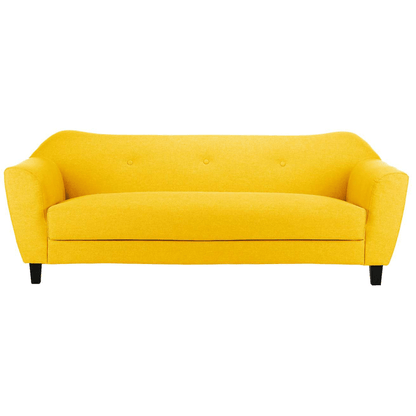 Outlet Alex Yellow Fabric 3 Seater Sofa - Furniture Instore