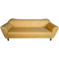 Yellow sofa on a white background