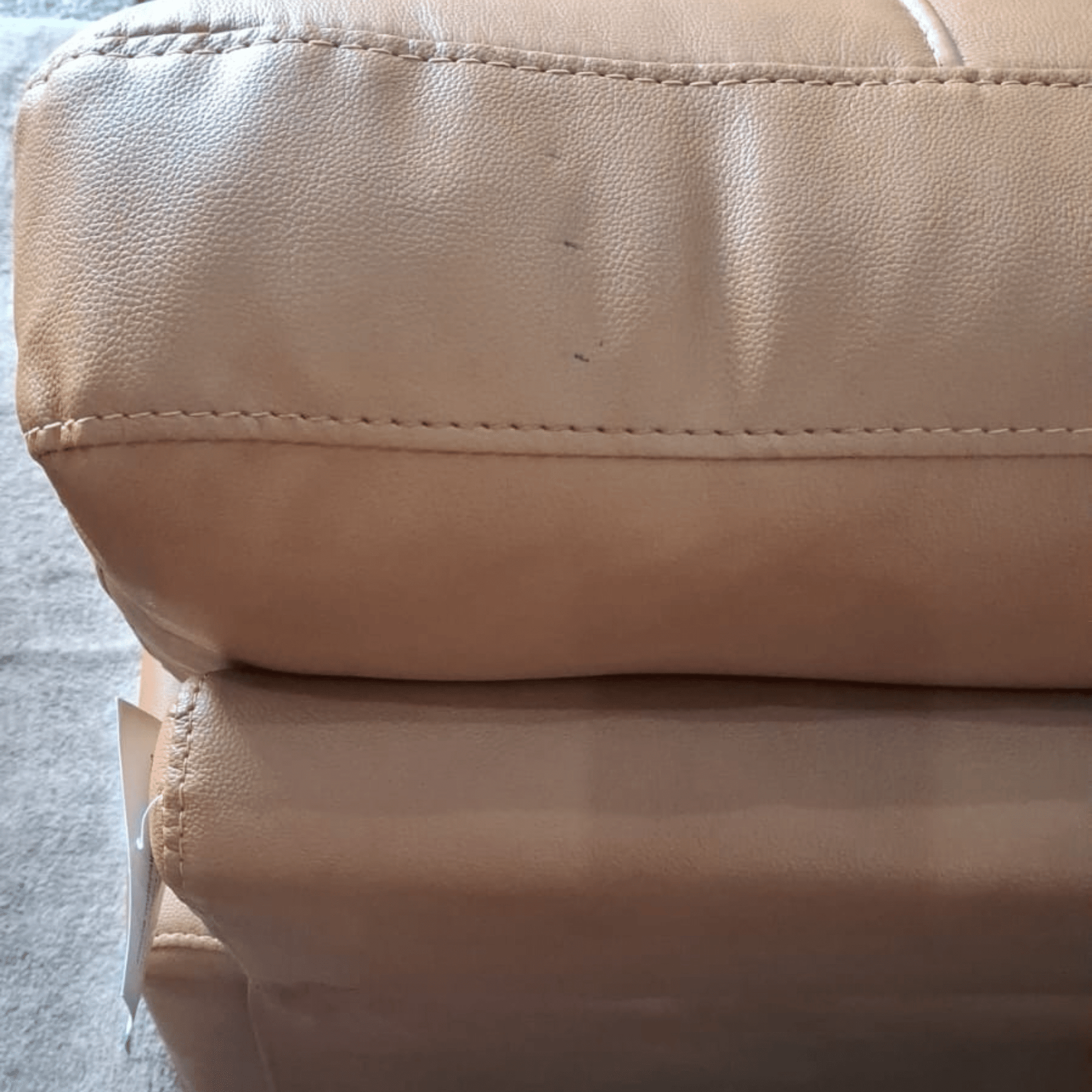 Outlet Dalmore Genuine Leather Caramel 3 Seater Sofa - Furniture Instore