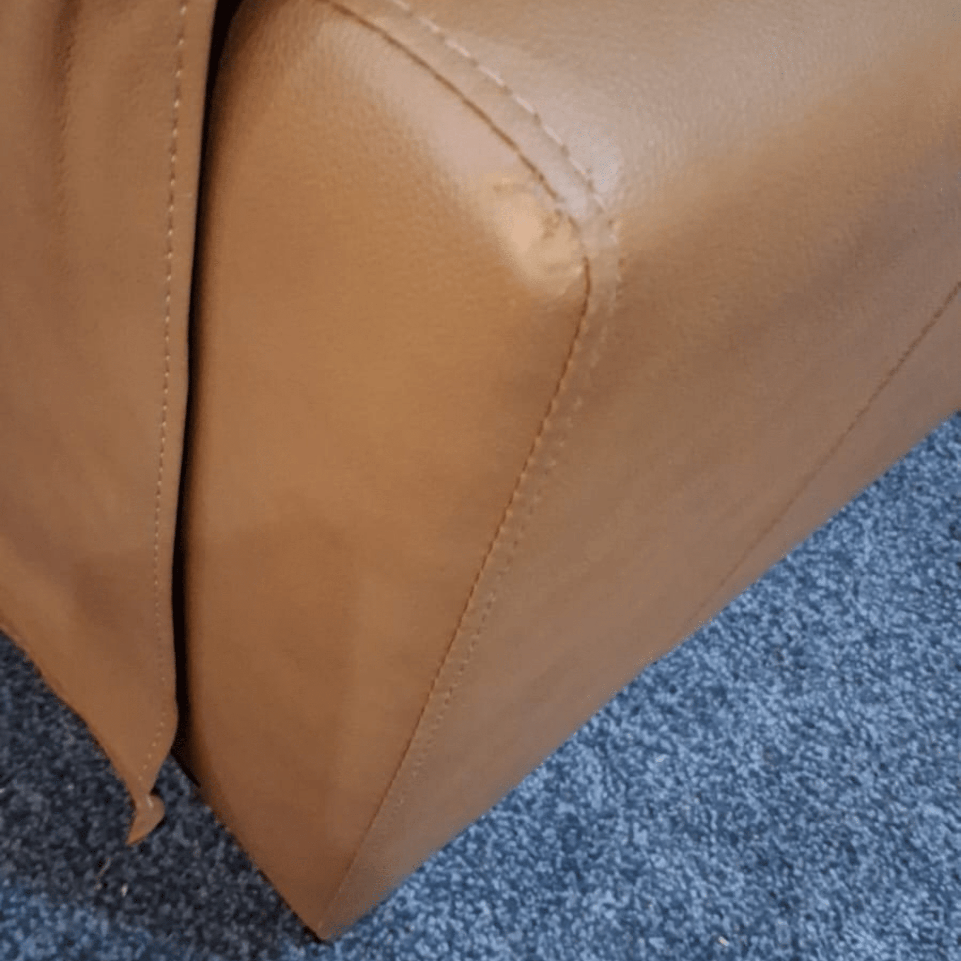 Outlet Dalmore Genuine Leather Caramel 3 Seater Sofa - Furniture Instore