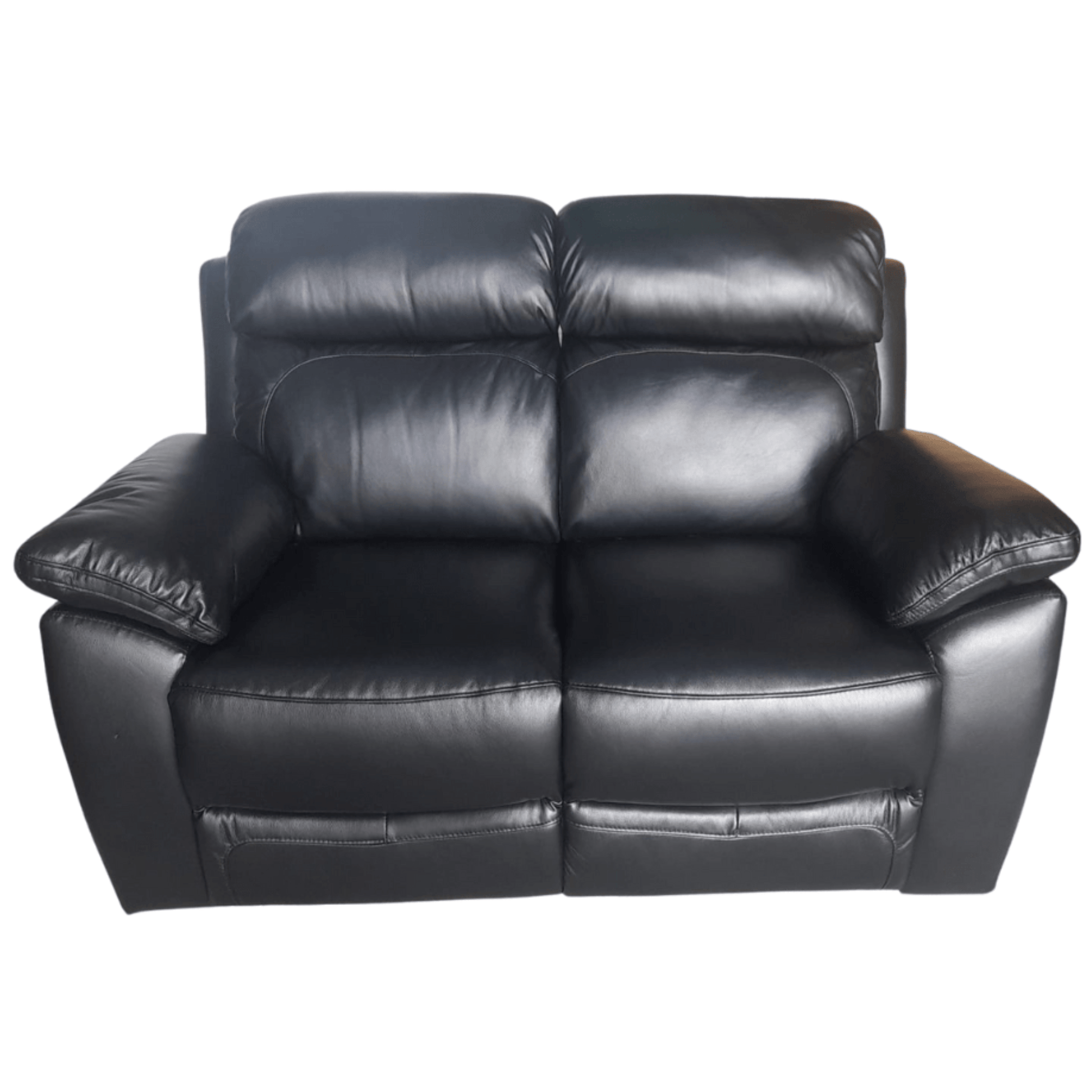 Outlet Dandrea Genuine Leather Black Electric Power Recliner 2 Seater - Furniture Instore
