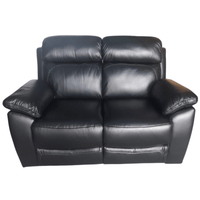 Outlet Dandrea Genuine Leather Black Electric Power Recliner 2 Seater - Furniture Instore