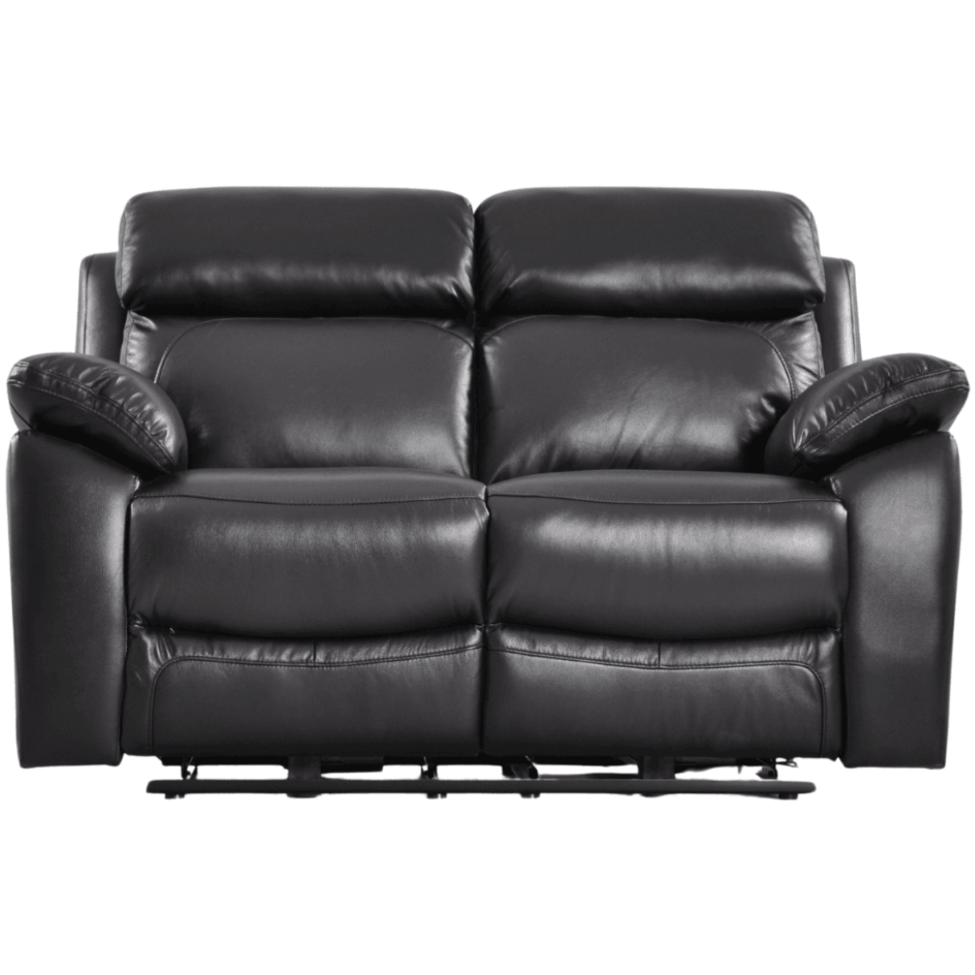 Outlet Dandrea Genuine Leather Black Electric Power Recliner 2 Seater - Furniture Instore
