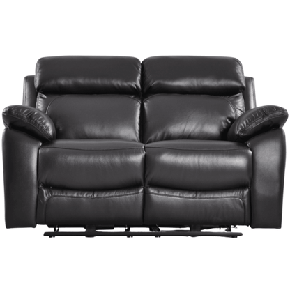 Outlet Dandrea Genuine Leather Black Electric Power Recliner 2 Seater - Furniture Instore