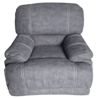Outlet grey fabric sofa on a white background 