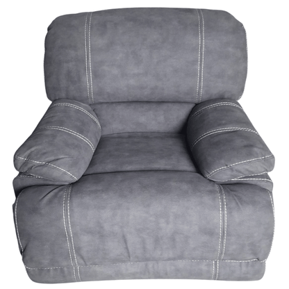 Outlet grey fabric sofa on a white background 