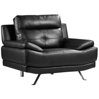 Outlet Islington Leather Black Armchair - Furniture Instore
