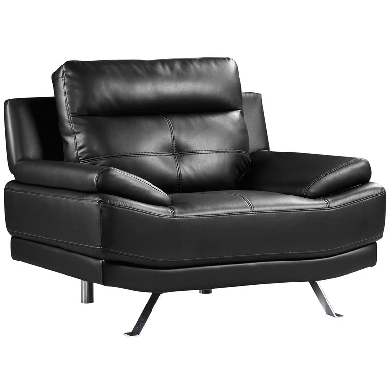 Outlet Islington Leather Black Armchair - Furniture Instore