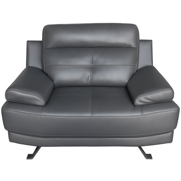 Outlet Islington Leather Dark Grey Armchair